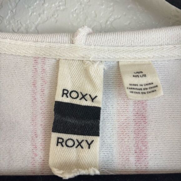 Roxy Colorful Striped Summer Beach Poncho Hoodie, Size Large - Picture 10 of 12